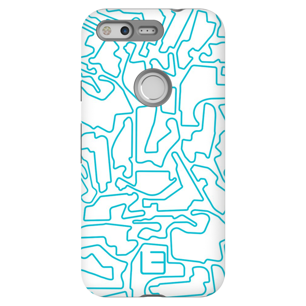 Phone Case - Endurance Tracks - White/Aqua