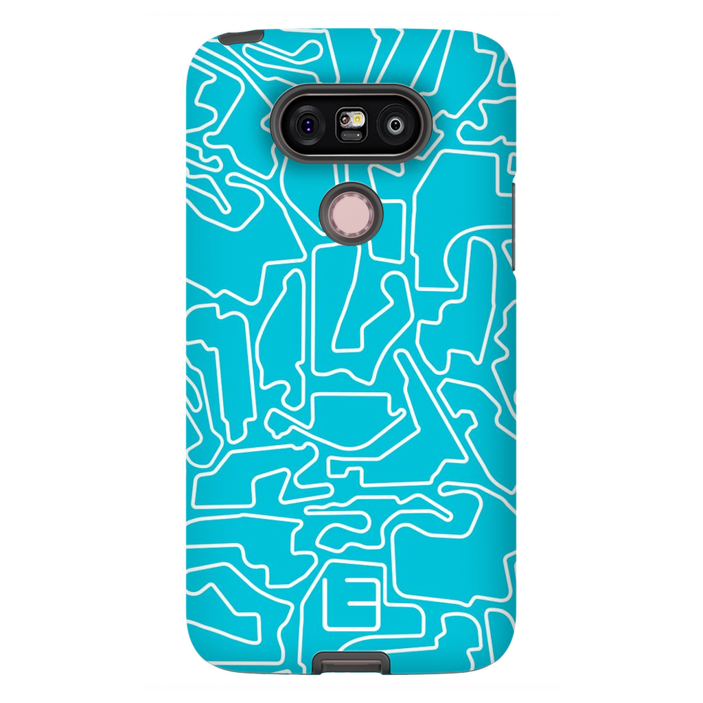 IndyCar Case <br> White/Aqua