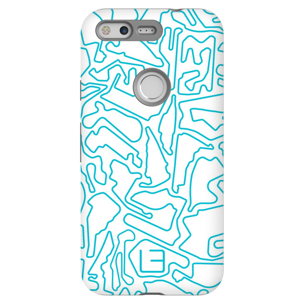 North American Case <br> Aqua/White