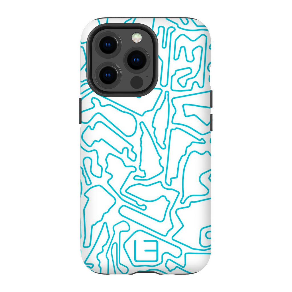 North American Case <br> Aqua/White